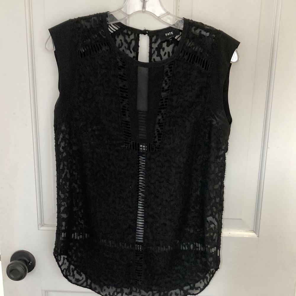 Small Fate Sleeveless black top